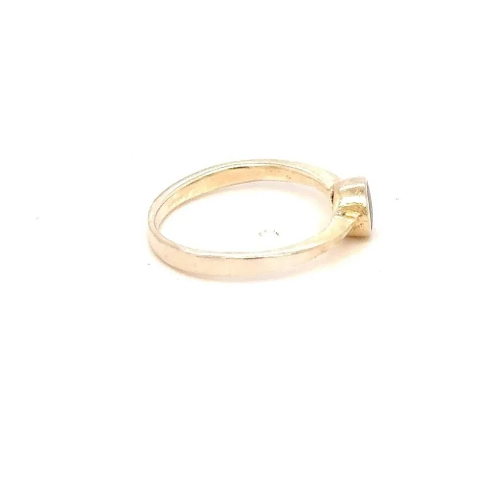 Petite‎ Black Onyx Silver 925 Ring